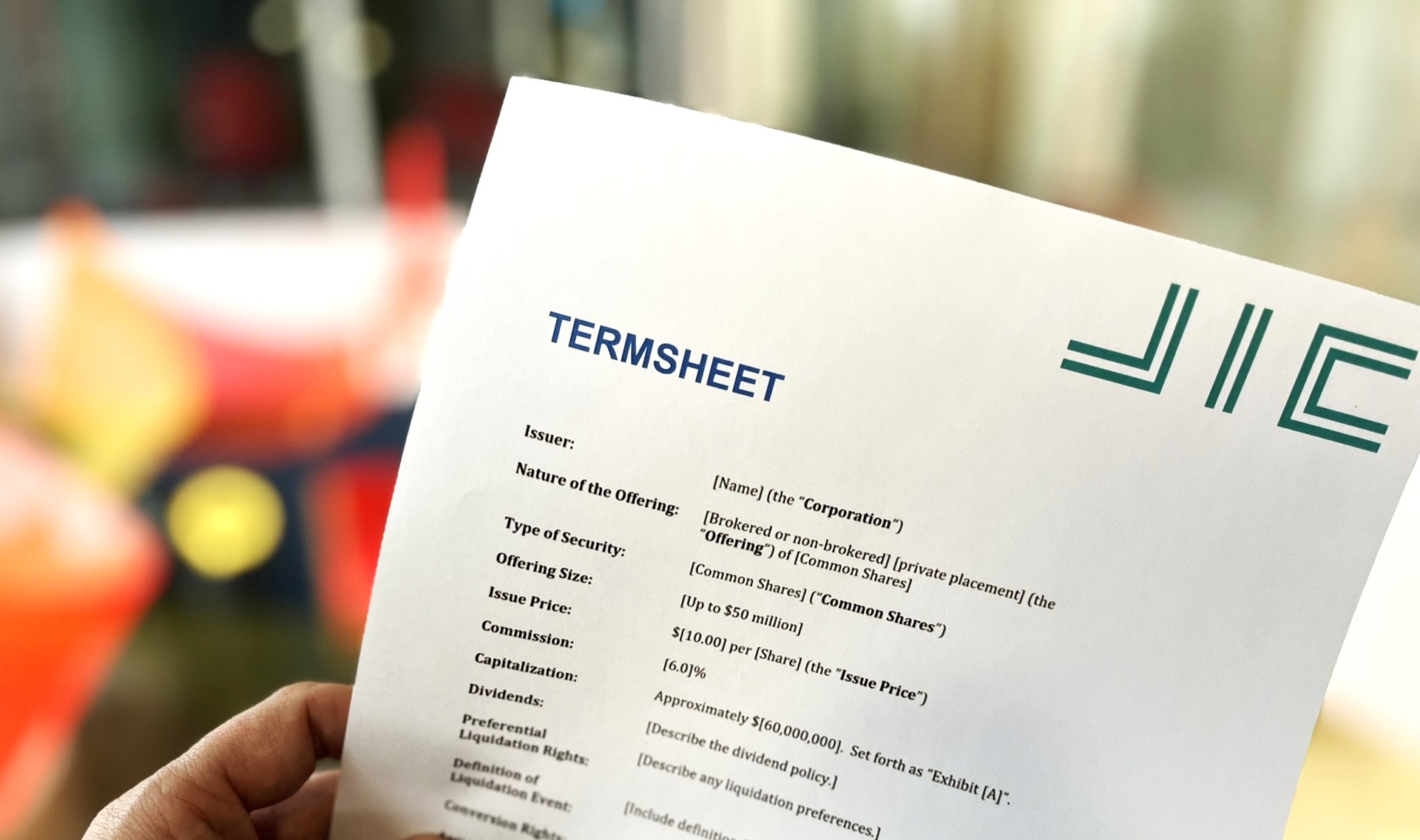 Termsheet: na co nesmíte zapomenout?